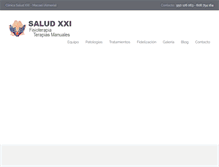 Tablet Screenshot of fisiosaludxxi.com